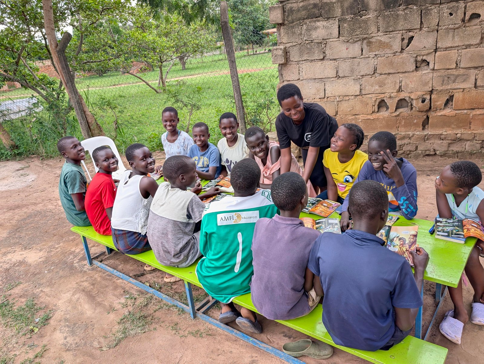 Children engaged in educational activities and studies